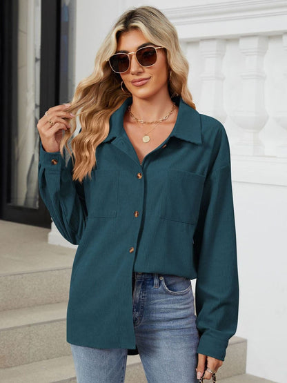 Chic Long Sleeve Buttoned Jacket