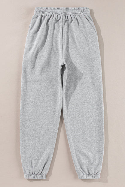 Light grey fleece-lined joggers