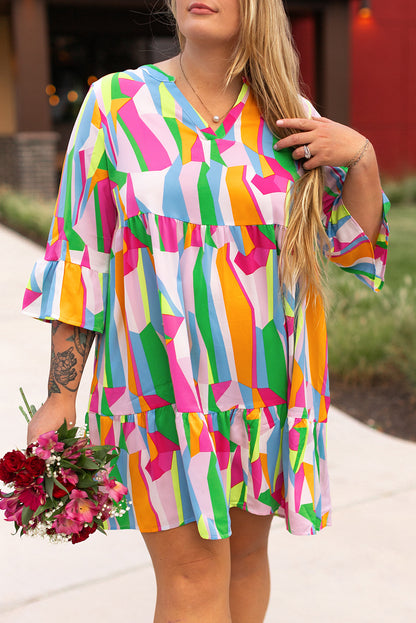 Vibrant Plus Size Mini Dress