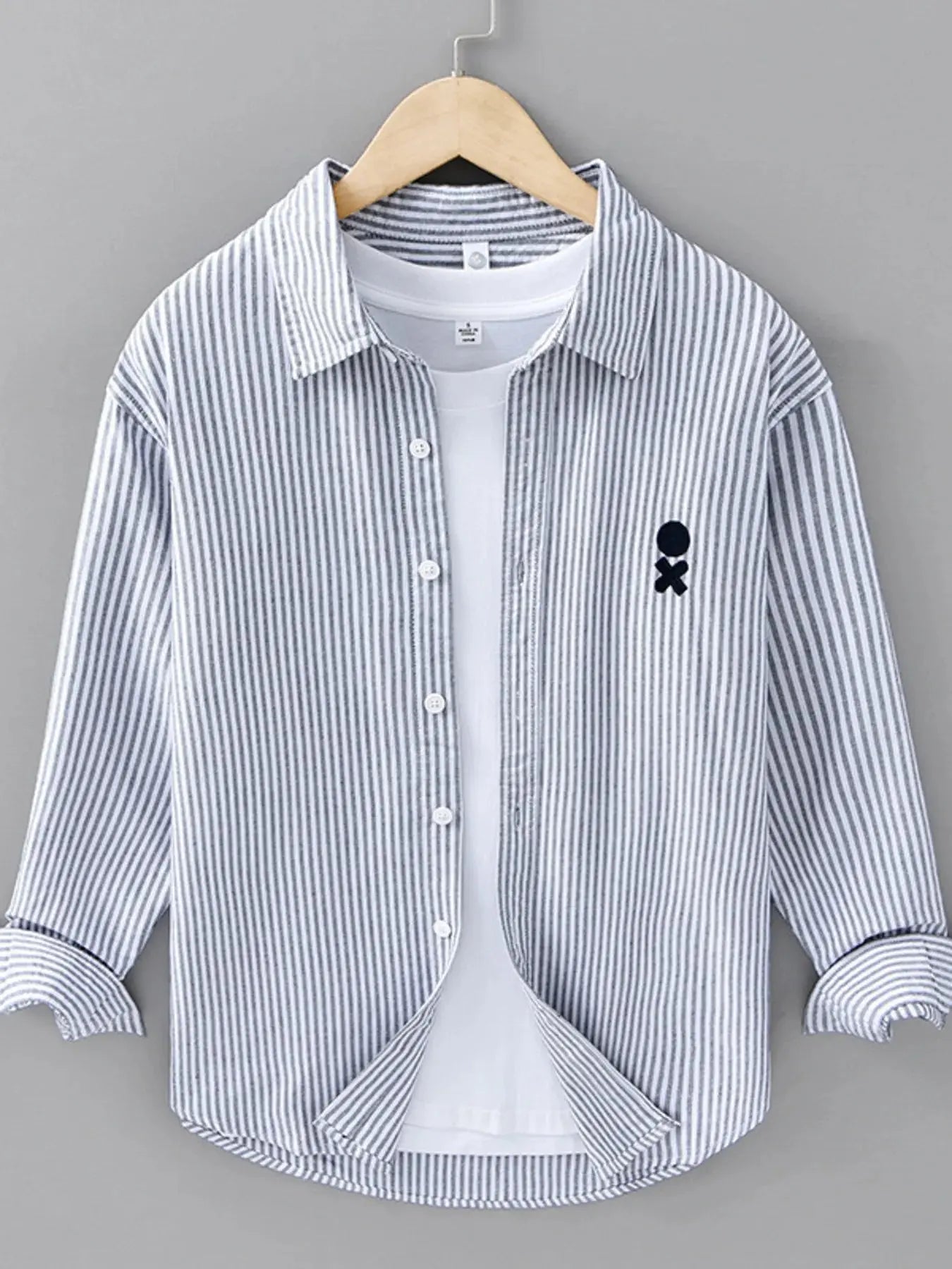 Men's Plus Size Striped Casual Long Sleeve Shirt Simply Love