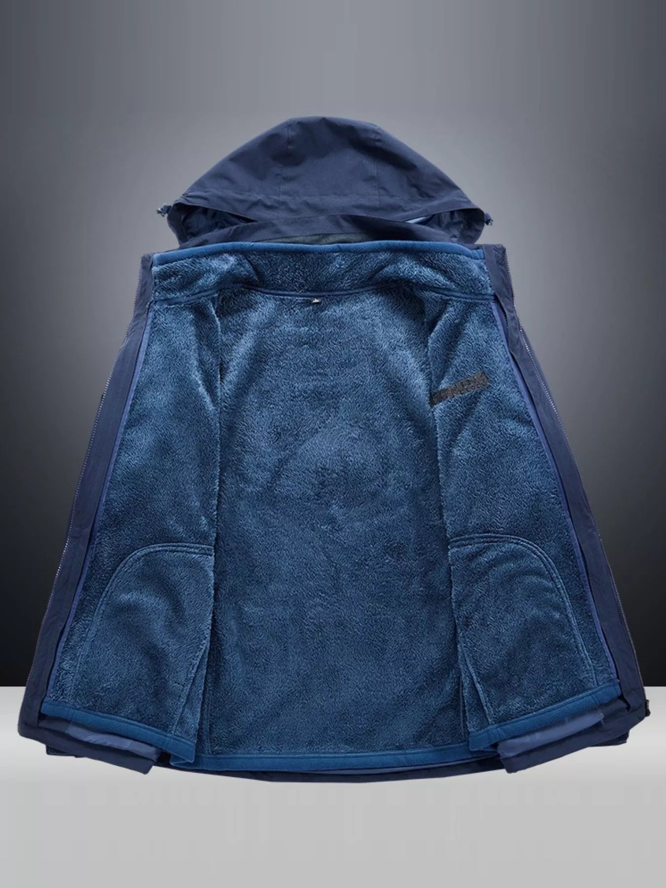 Men's Full Size Windproof Zip Up Hooded Jacket Plus Size Simply Love