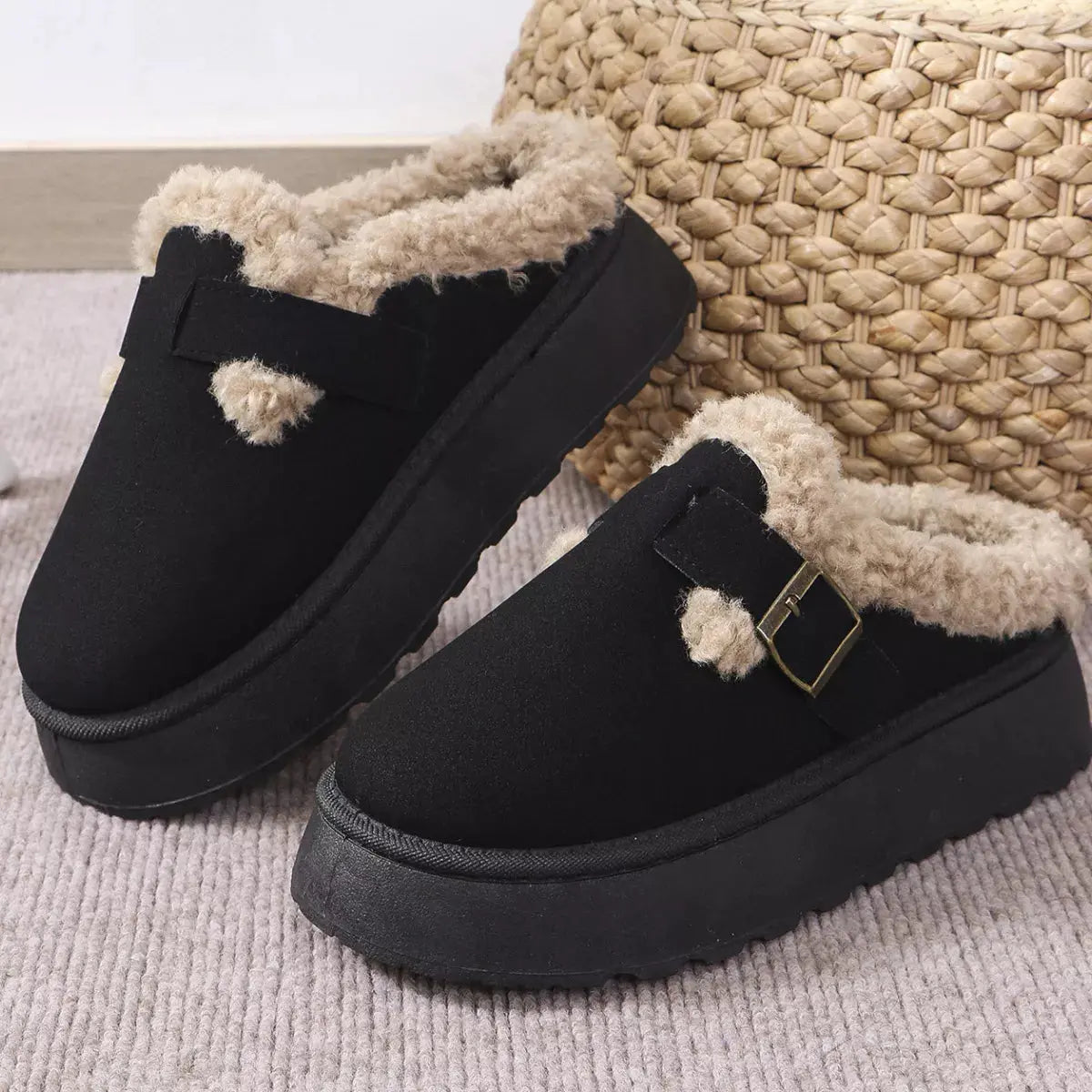 Round Toe Platform Slippers Simply Love