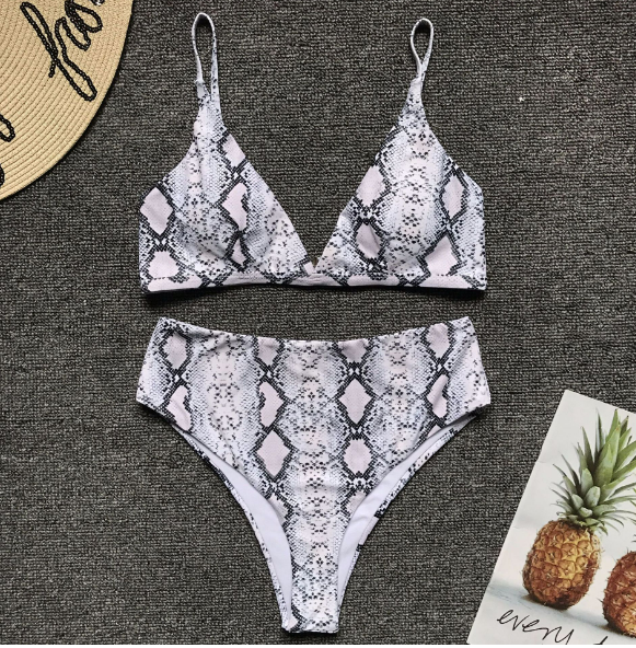 Swimwear Snake Leopard Print Printed Sexy High Waist Bikini Bella Mia