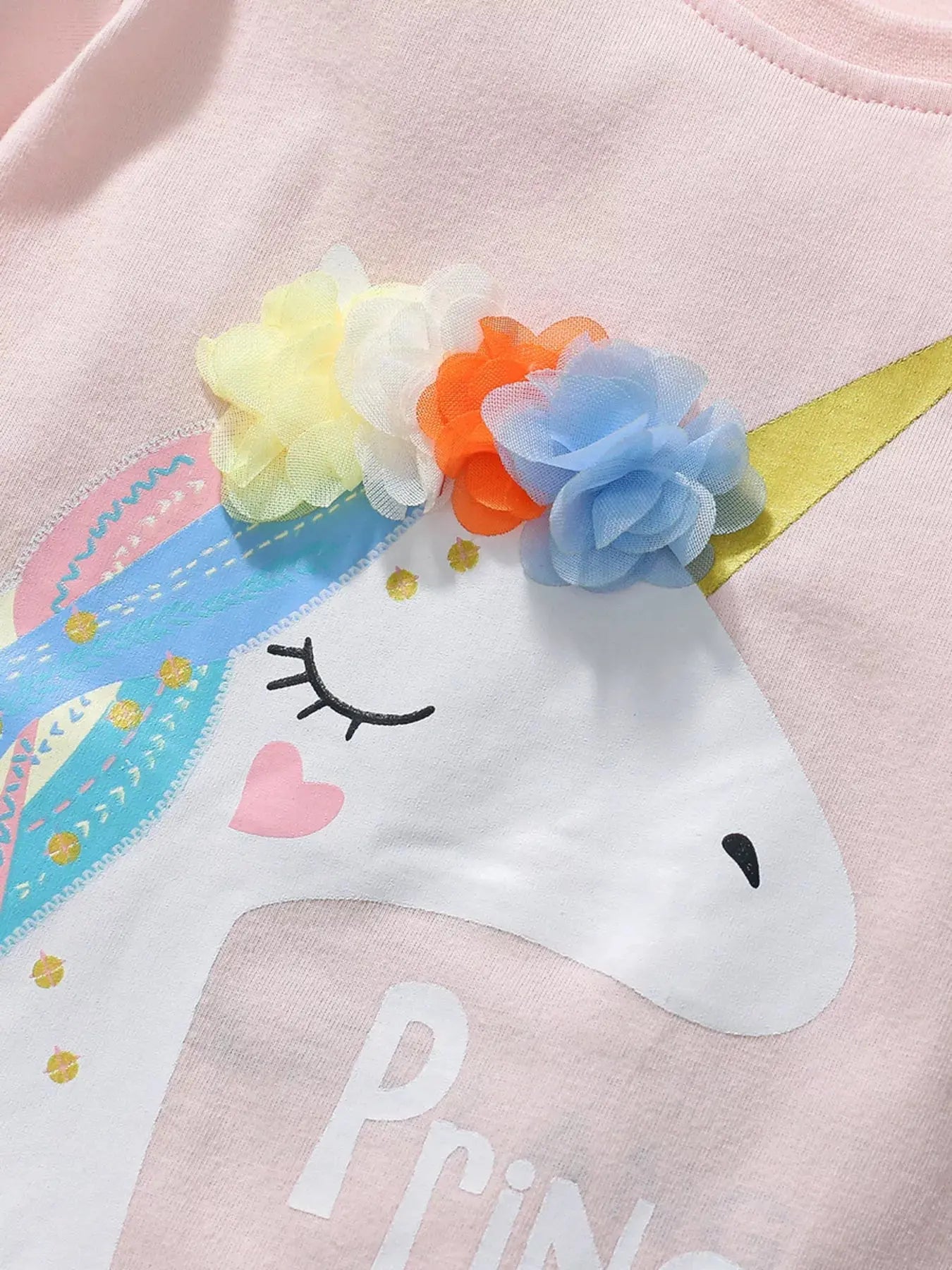 Children's Unicorn Graphic Round Neck T-Shirt Simply Love