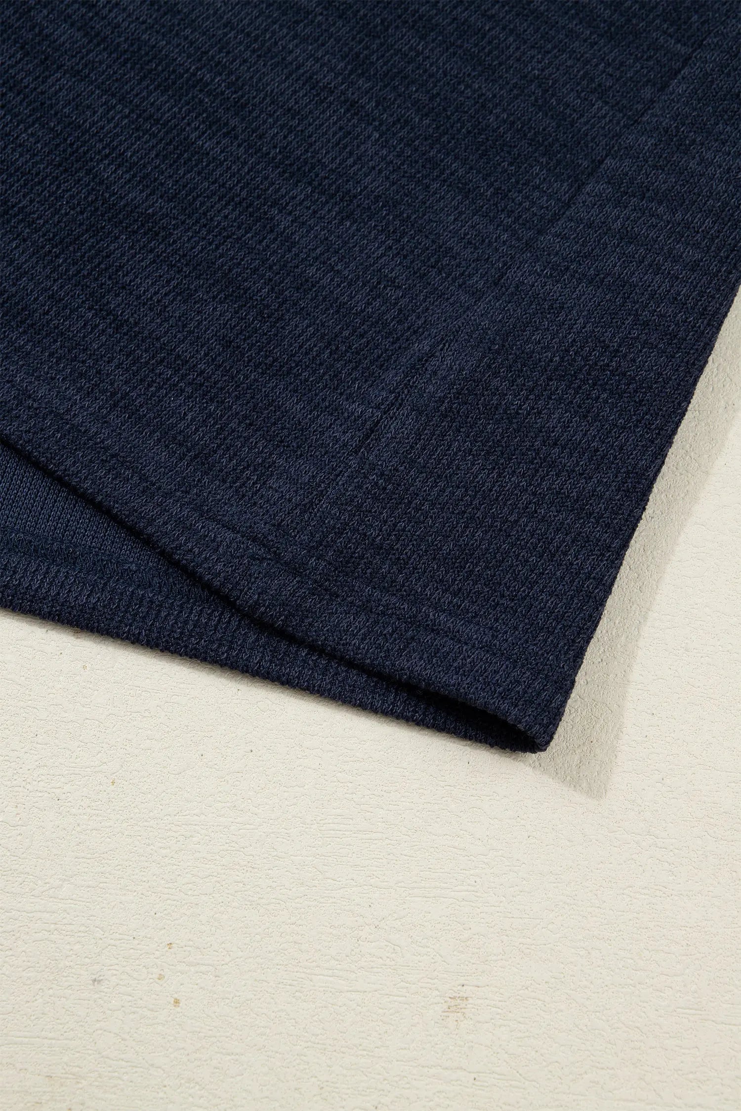 Navy Blue Ribbed Patchwork Leopard Short Sleeve Top For Women Dear-Lover Dropshipping