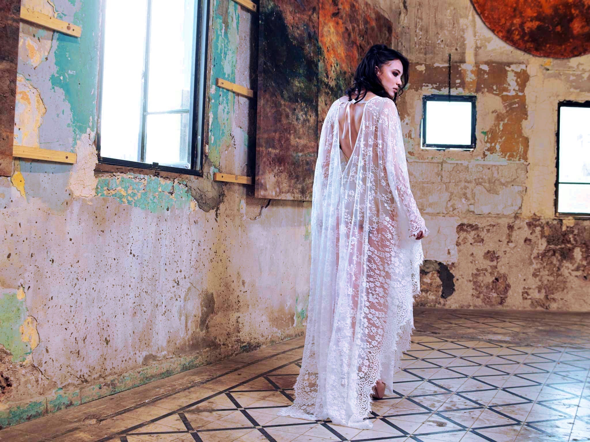 Eyelash Lace Super Loose Robe Bikini Cover Bella Mia