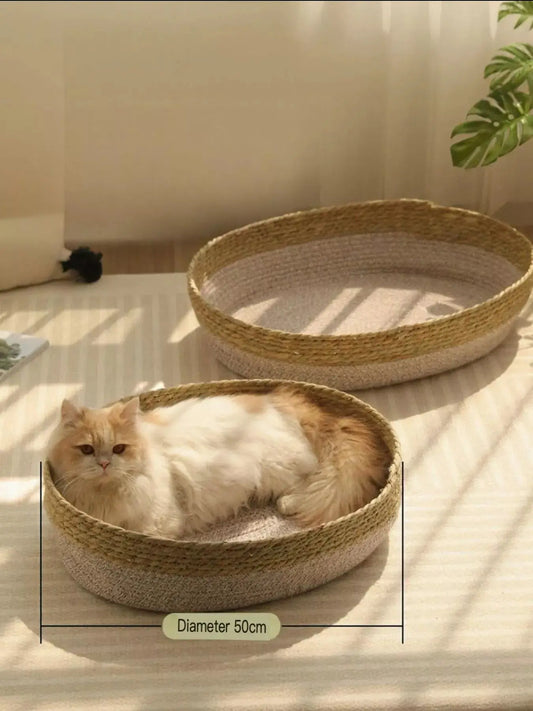 Woven Rattan Scratch-Resistant Cat Nest Simply Love
