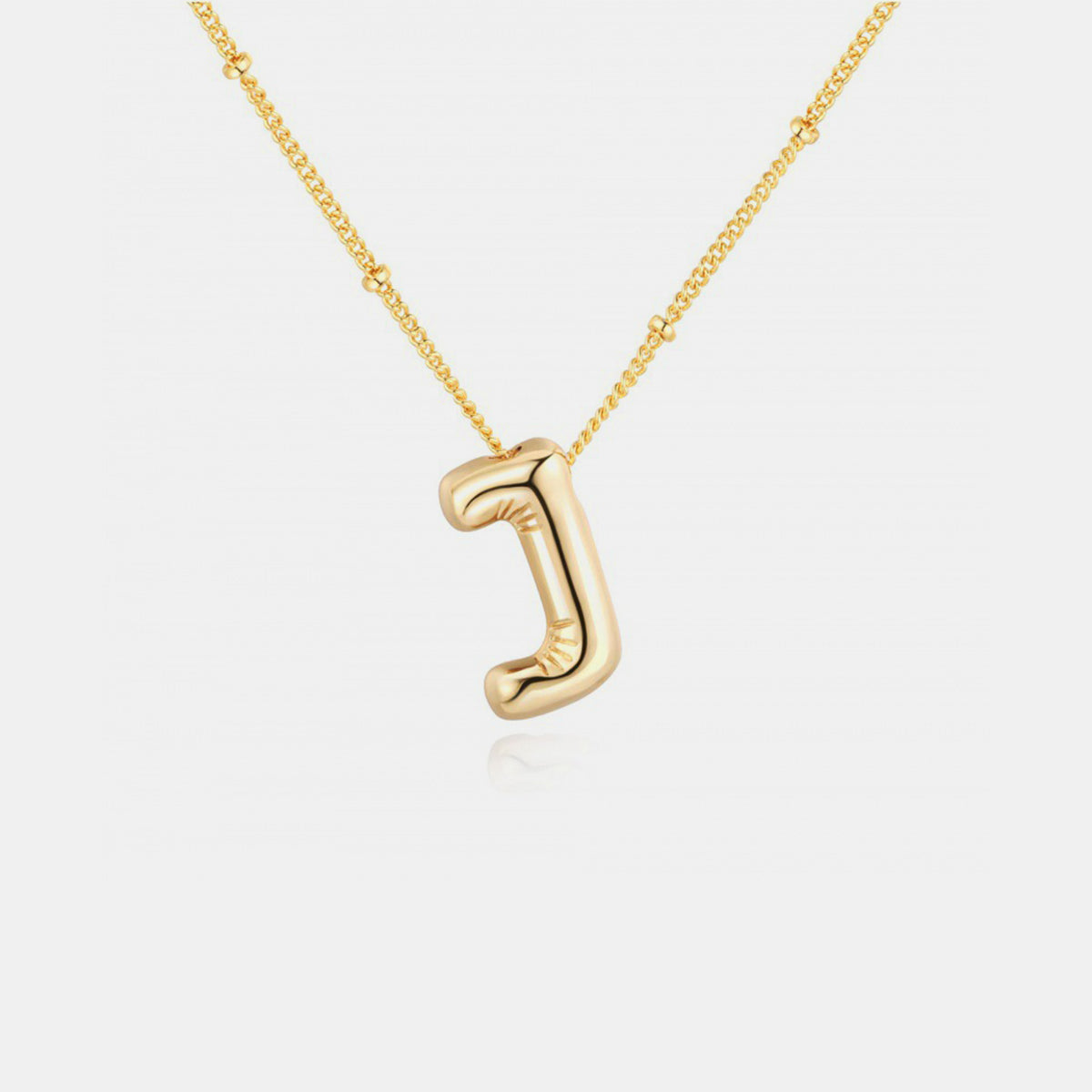 Golden Glow Bubble Initial Necklace – Make Your Statement Shine! Coco’s Tee Boutique
