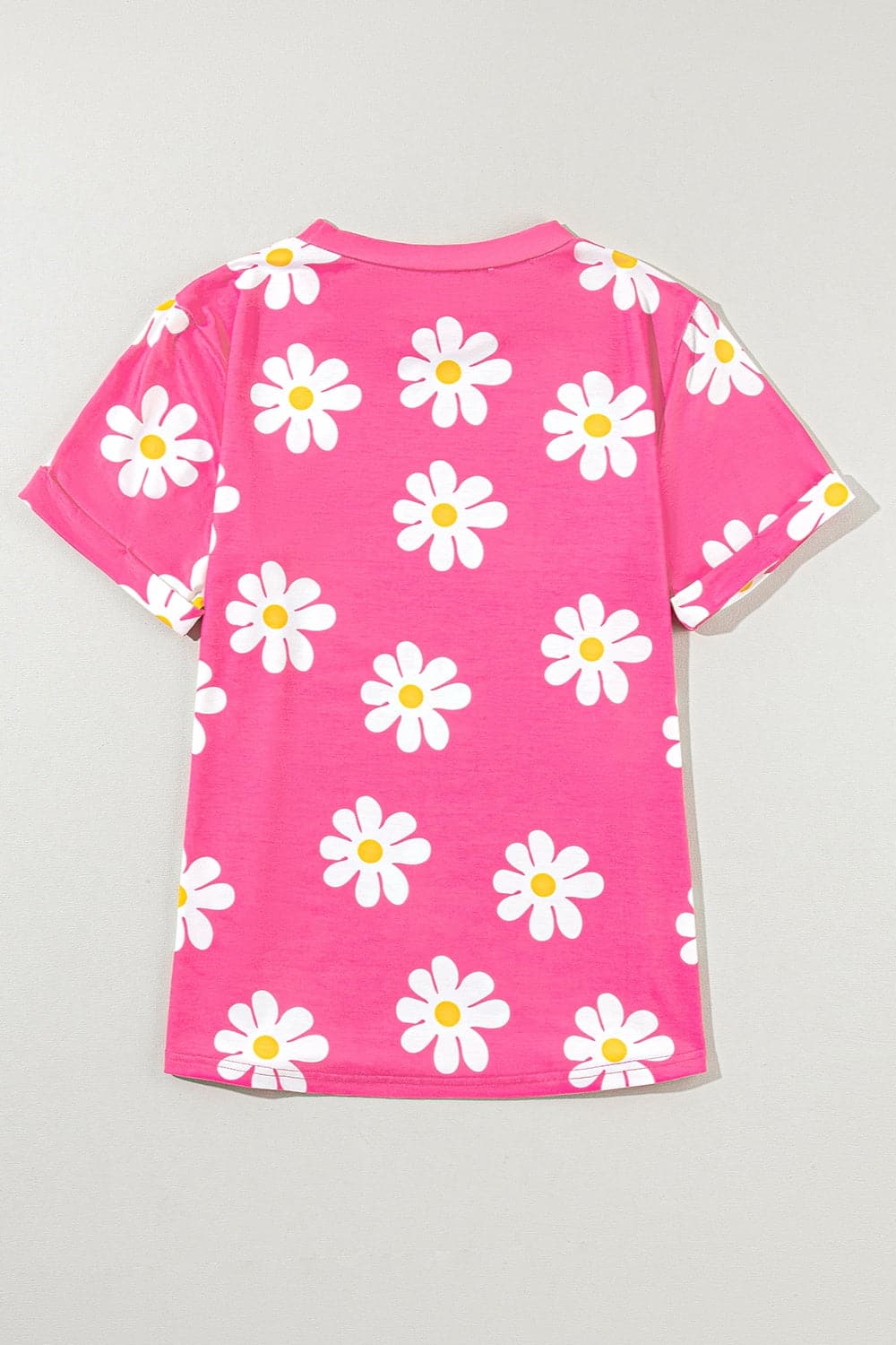 Printed Round Neck Short Sleeve T-Shirt.