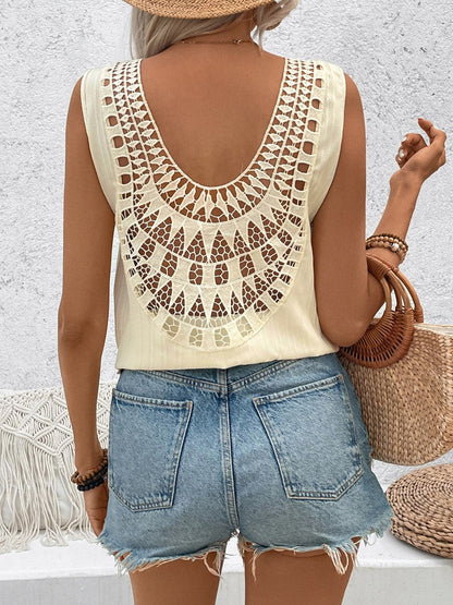 Cutout V-Neck Tank.