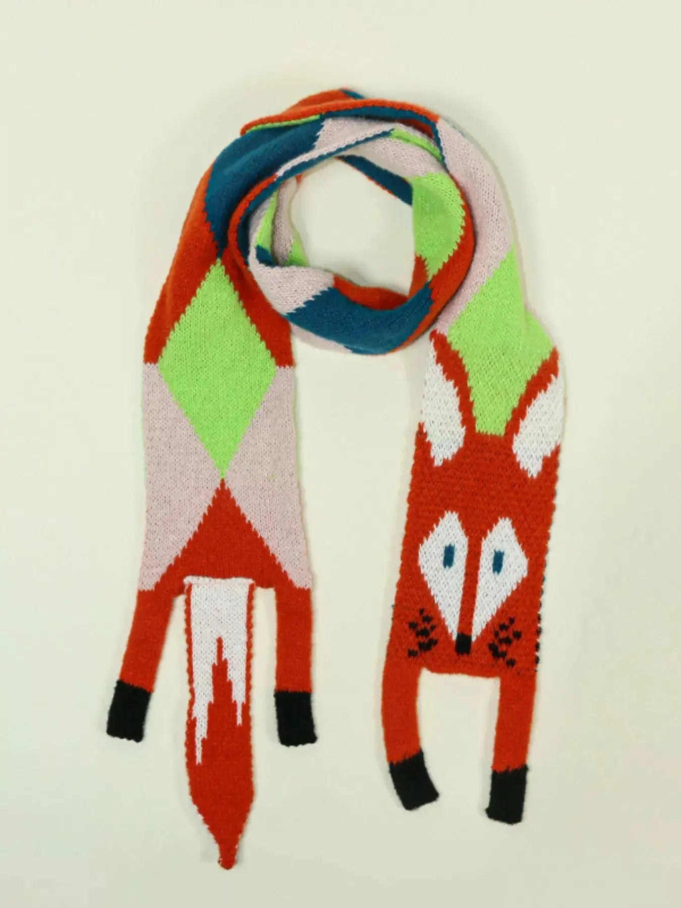 Knitted Fox Pattern Scarf Simply Love