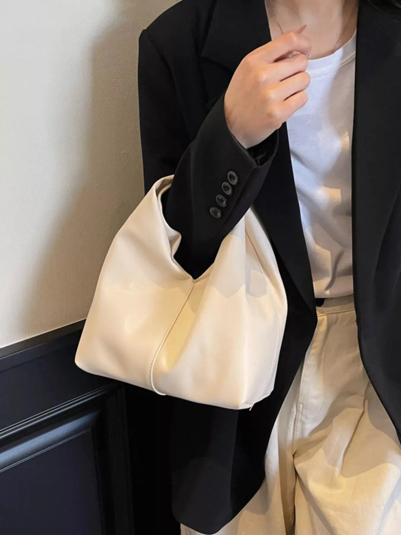 Knot Handle Leather Handbag Simply Love