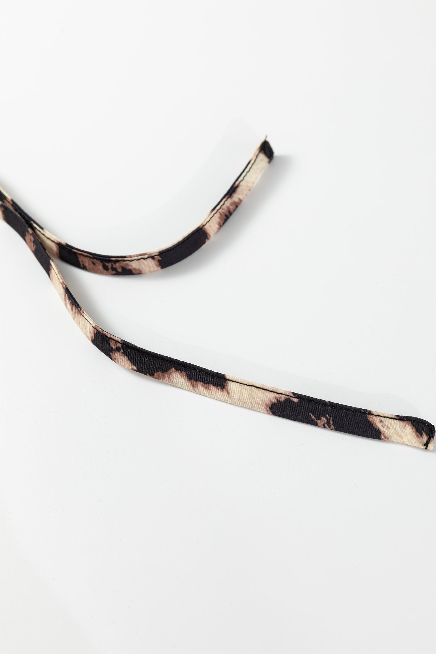 Black Plus Size Leopard Print Long Sleeve Tie Neck Flared Mini Dress Dear-Lover Dropshipping