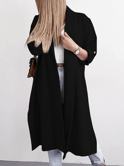 Chic open front trench coat