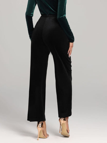 Chic High Rise Wide-Leg Trousers