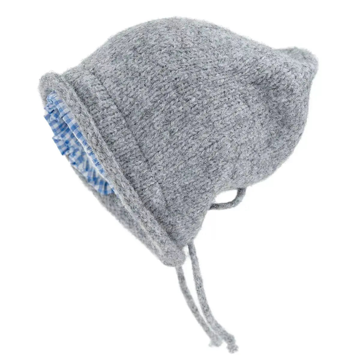 Plaid Trim Knit Hat Simply Love