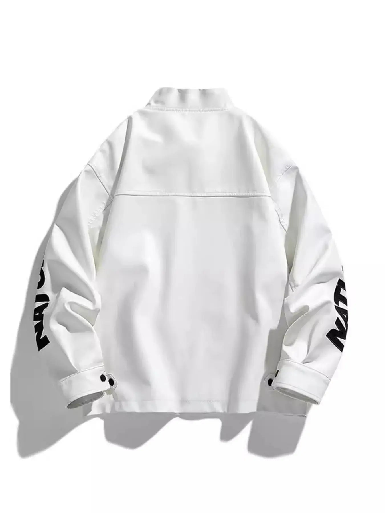 Men's Plus Size Zip Up Motor Racing Leather Jacket Simply Love