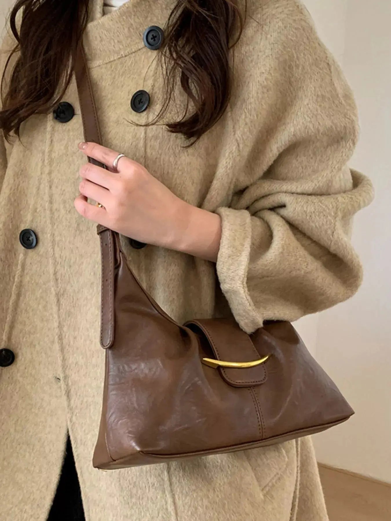 Buckle Adjustable Strap Crossbody Bag Simply Love