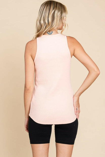 Culture Code Ribbed Round Neck Tank.