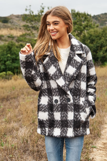 Chic Plaid Boucle Coat Jacket