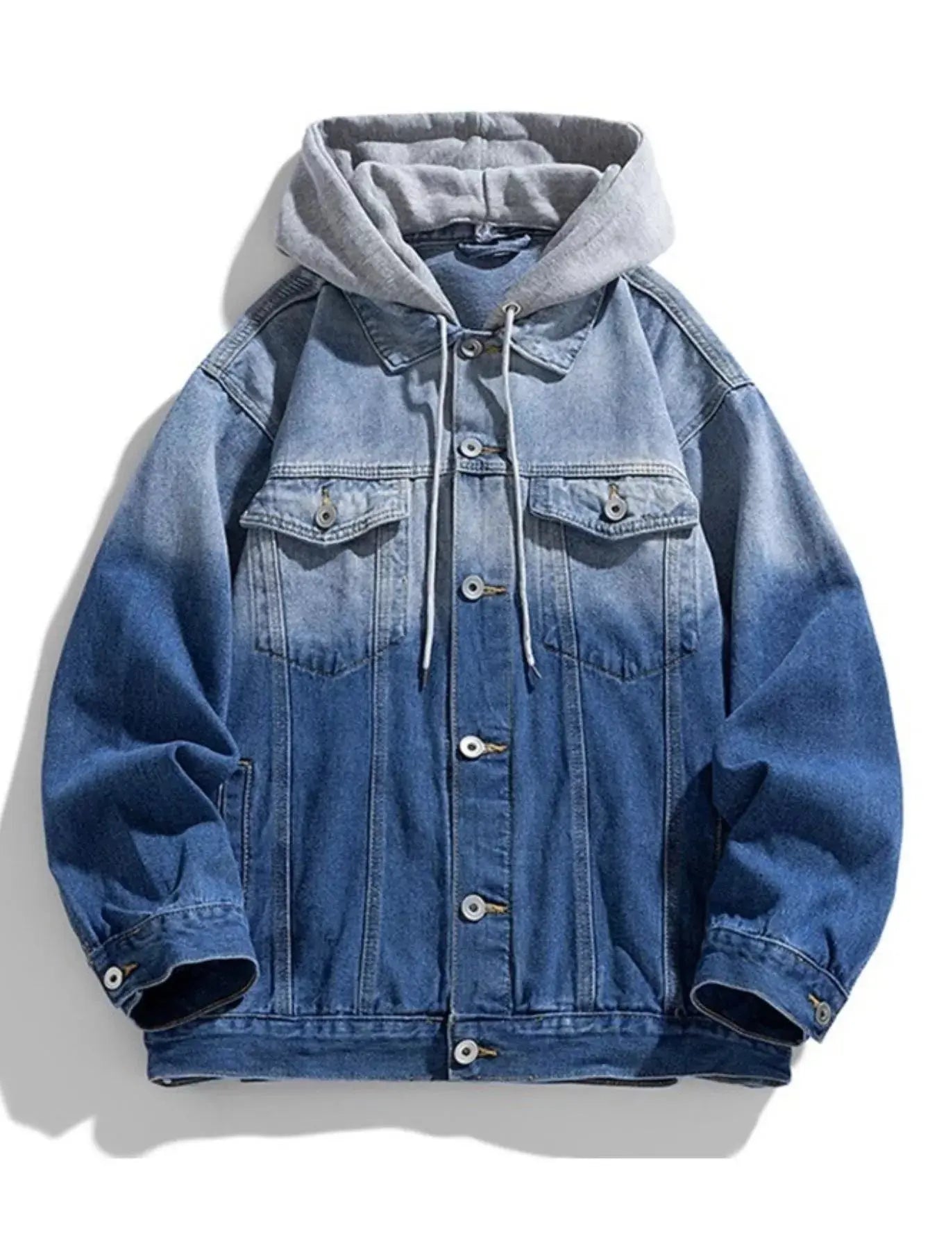 Men's Washed Button Up Denim Jacket Simply Love