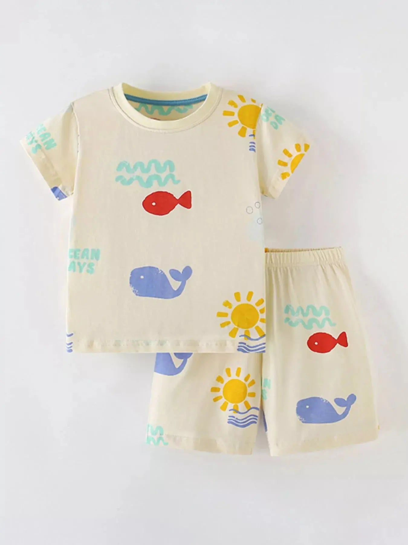 Children's Fish Short Sleeve Tee and Shorts Set Simply Love