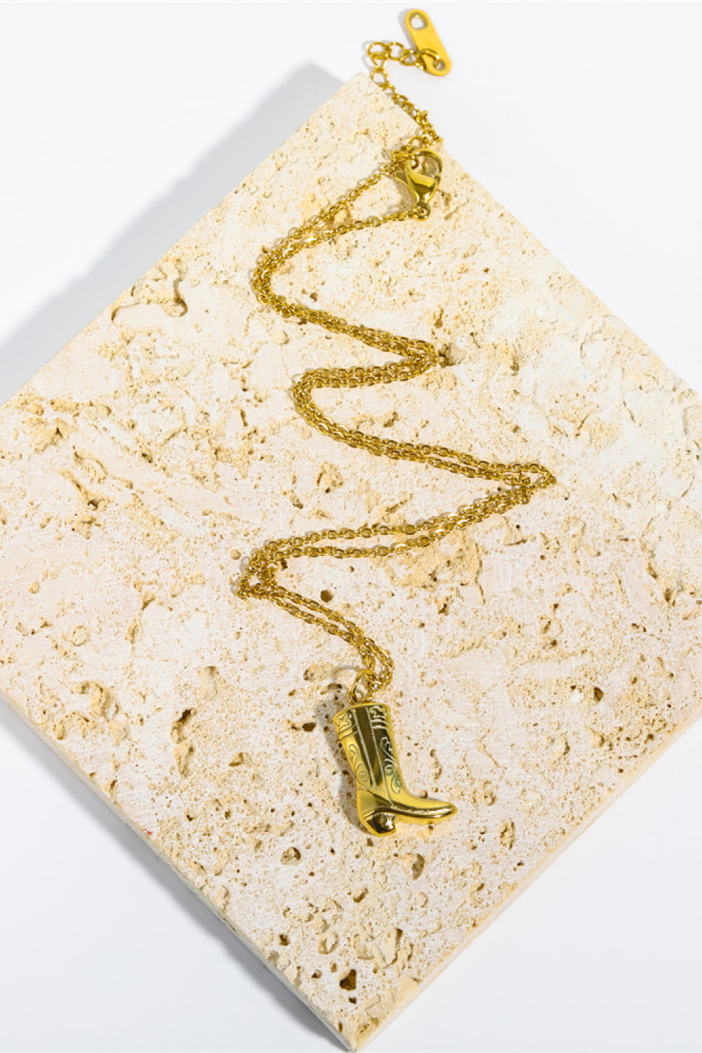 Cowboy Boot Pendant Stainless Steel Necklace Coco’s Tee Boutique