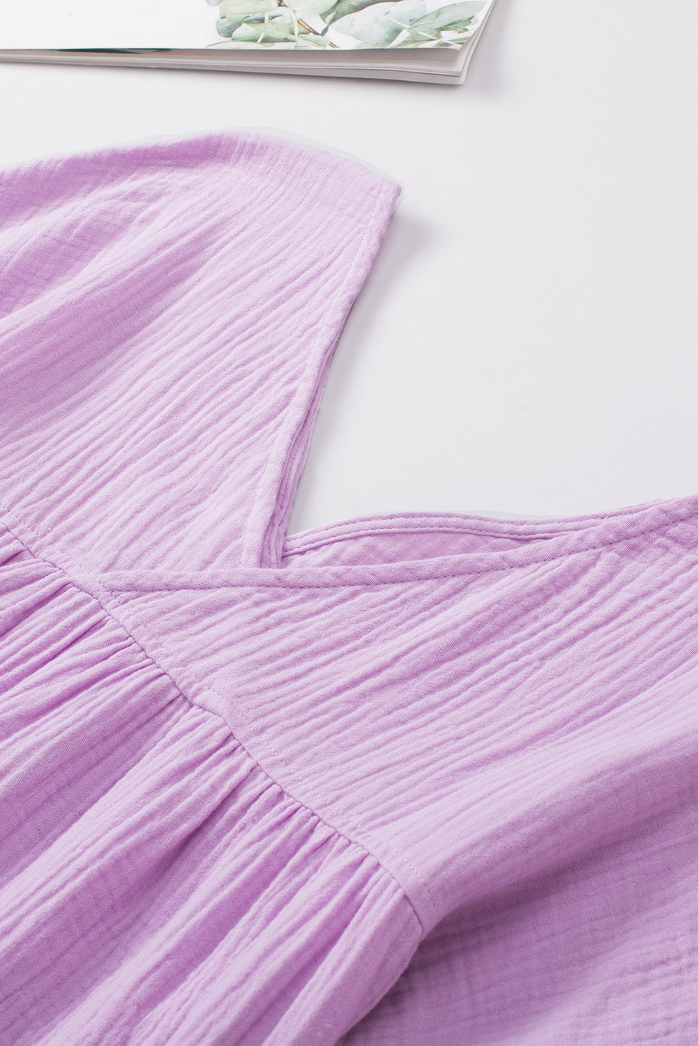 Dropped Shoulder V-Neck Blouse Coco’s Tee Boutique