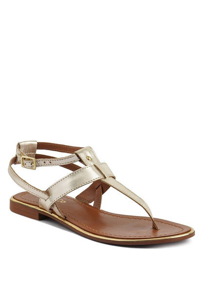 Chic Irene leather thong sandals