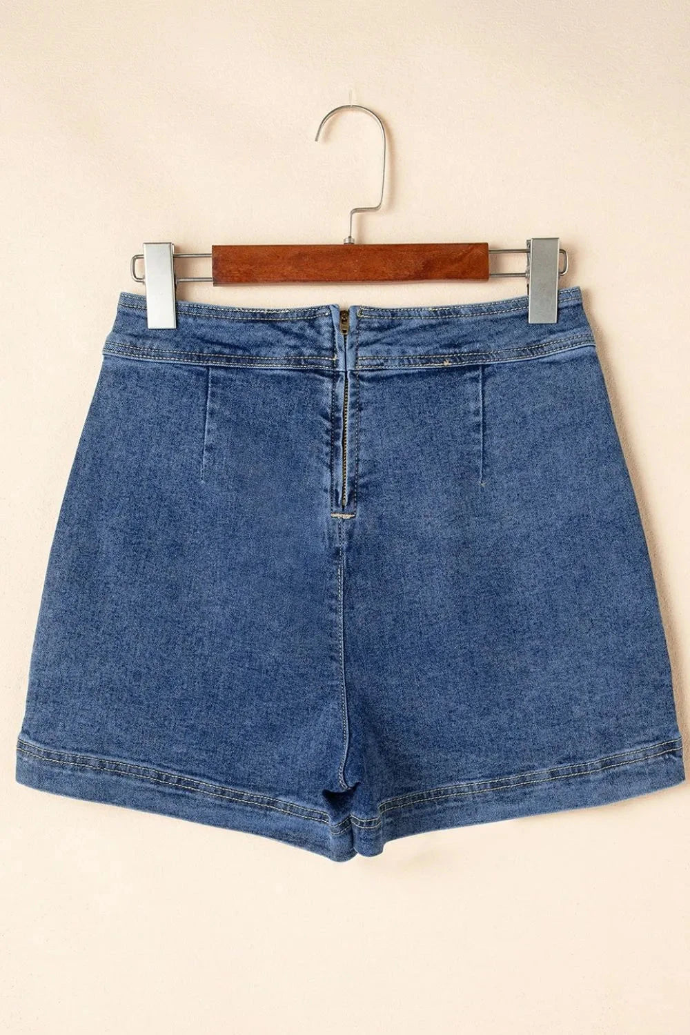 Asymmetrical Denim Skort with Pockets Simply Love