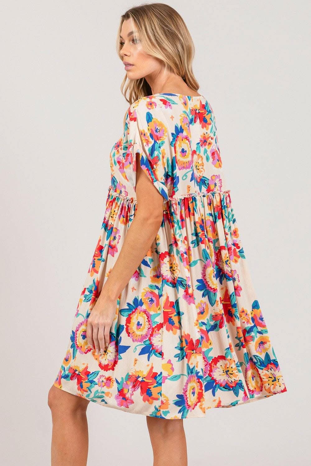 Charming floral button-down dress by SAGE + FIG in full size - Love Salve 