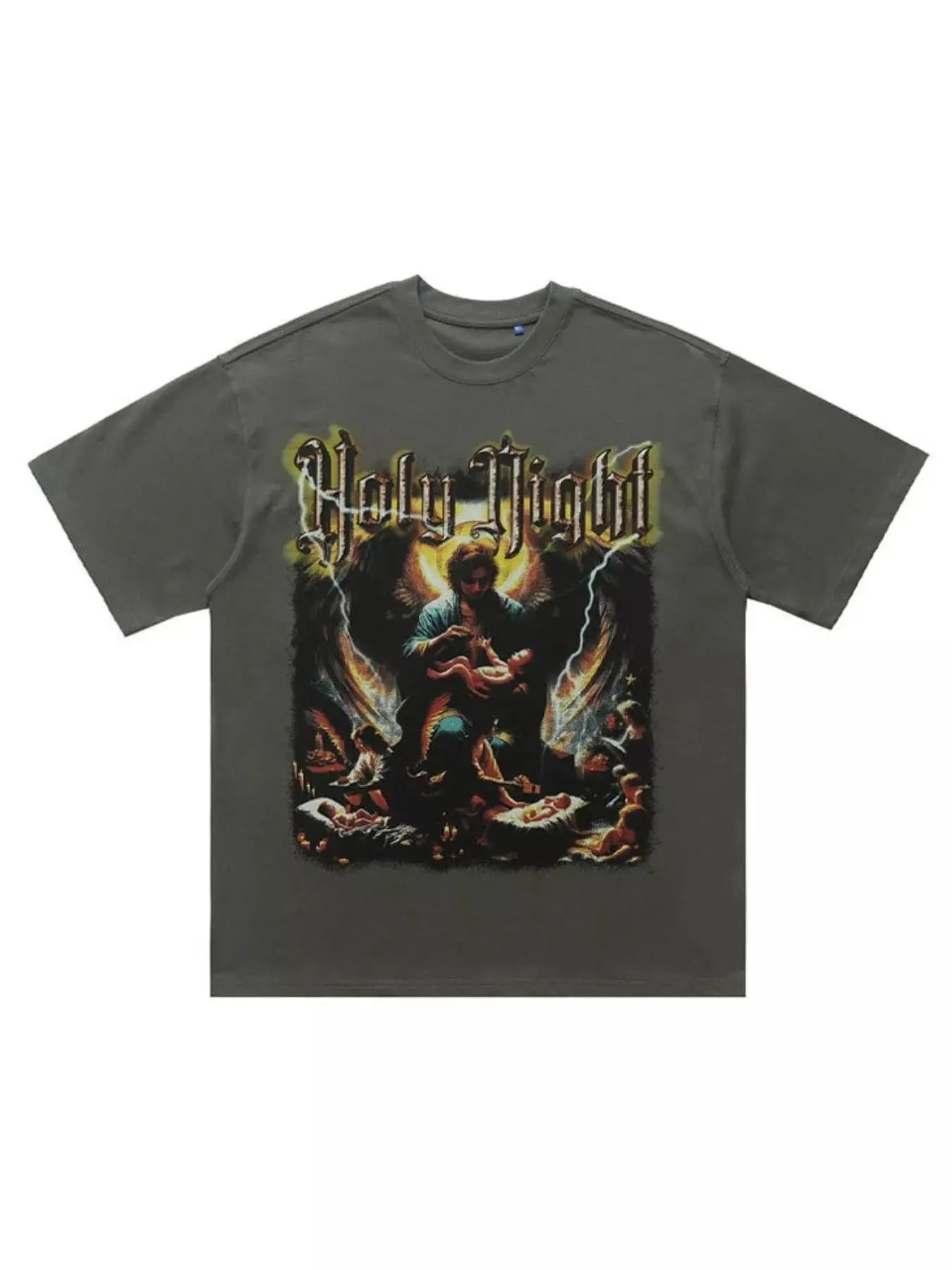 Men's Graphic Round Neck Oversized T-Shirt Simply Love