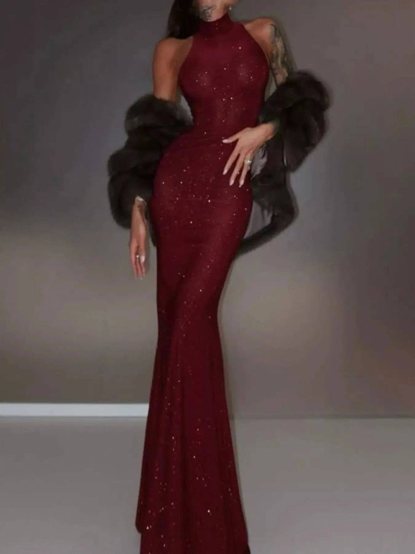 Sequin Sleeveless Maxi Dress Simply Love