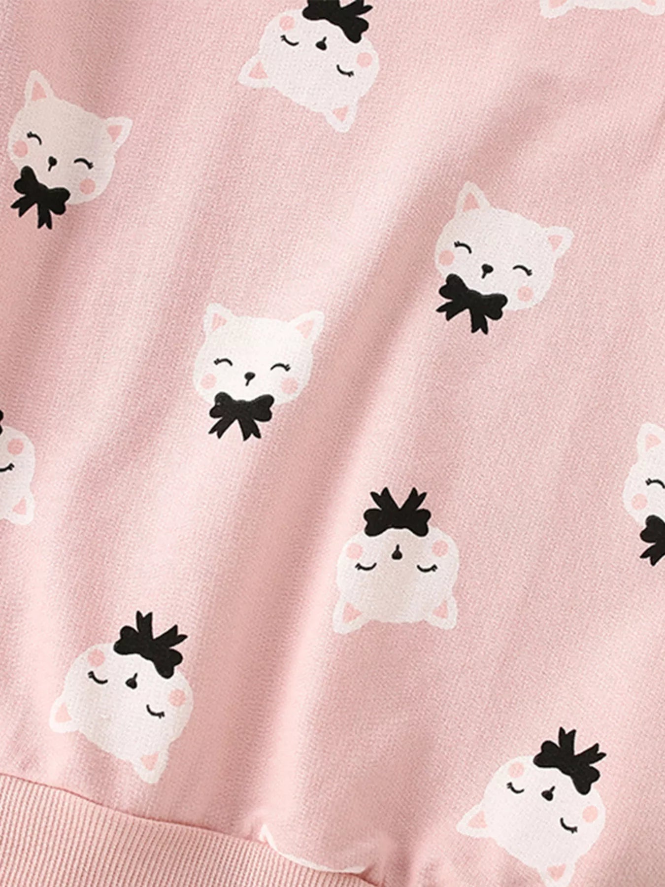 Children's Cute Cat Print Long Sleeve Sweatshirt Simply Love