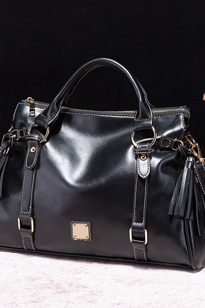Opulent Orbit Handbag with Tassels – Large Capacity Glam Bag
