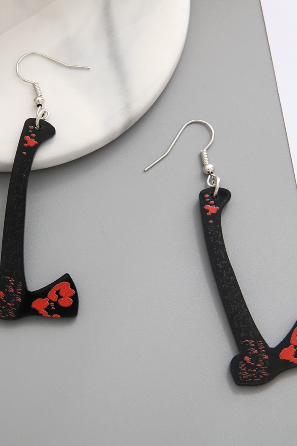 Spooky Drip Earrings with Bloody Design