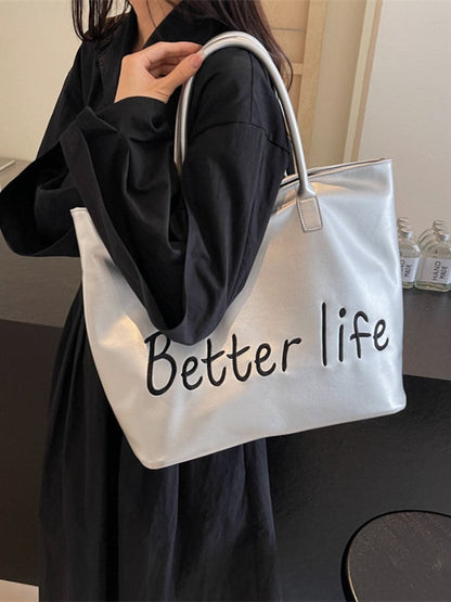 Chic and Spacious PU Leather Tote Bag