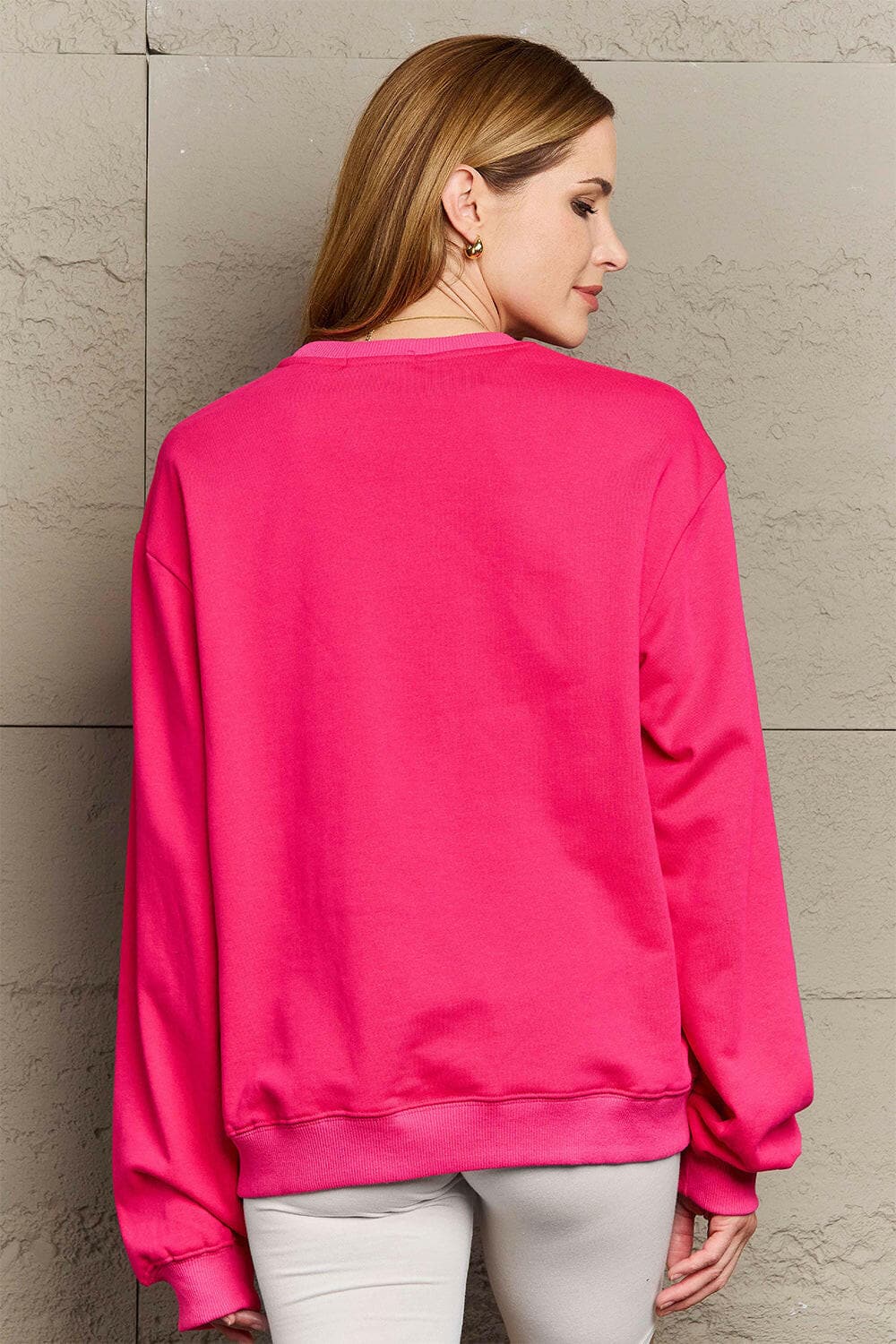 Simply Love Full Size HAPPY NEW YEAR Round Neck Sweatshirt.