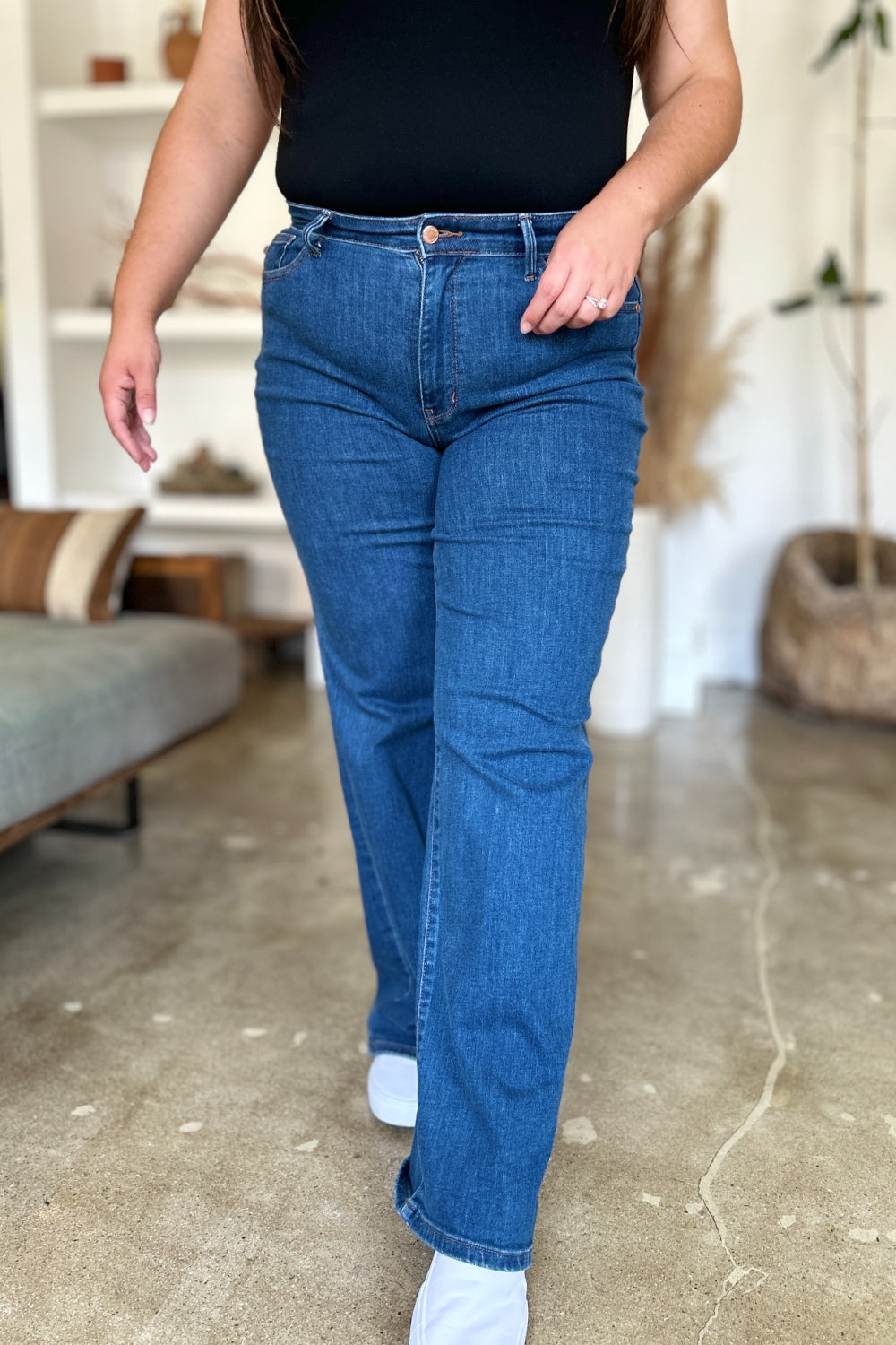 Judy Blue Full Size High Rise Straight Jeans Coco’s Tee Boutique