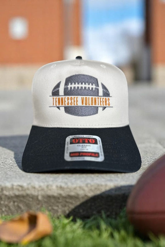 Tennessee Volunteers Embroidered Trucker Hat Black and Natural Nash Grey Wholesale