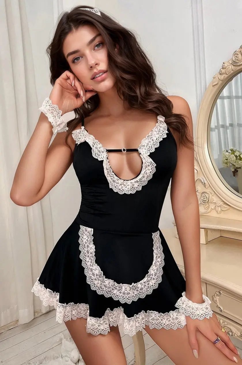 Maid Babydoll Costume 3wishes.com