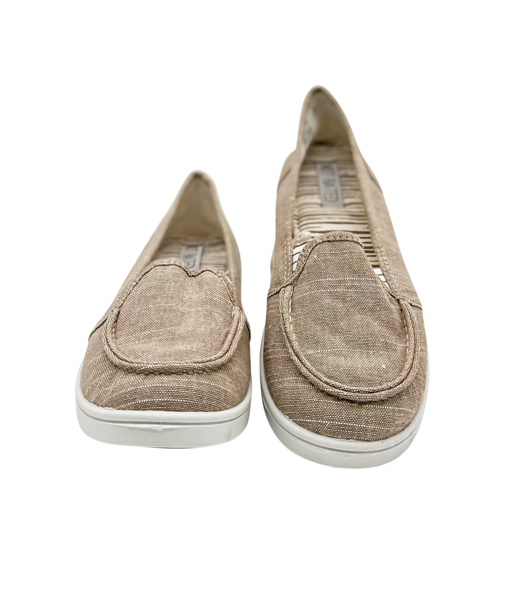 Mackerel Tan Canvas Moc Slip On Sneaker For Women Now Naughty Monkey
