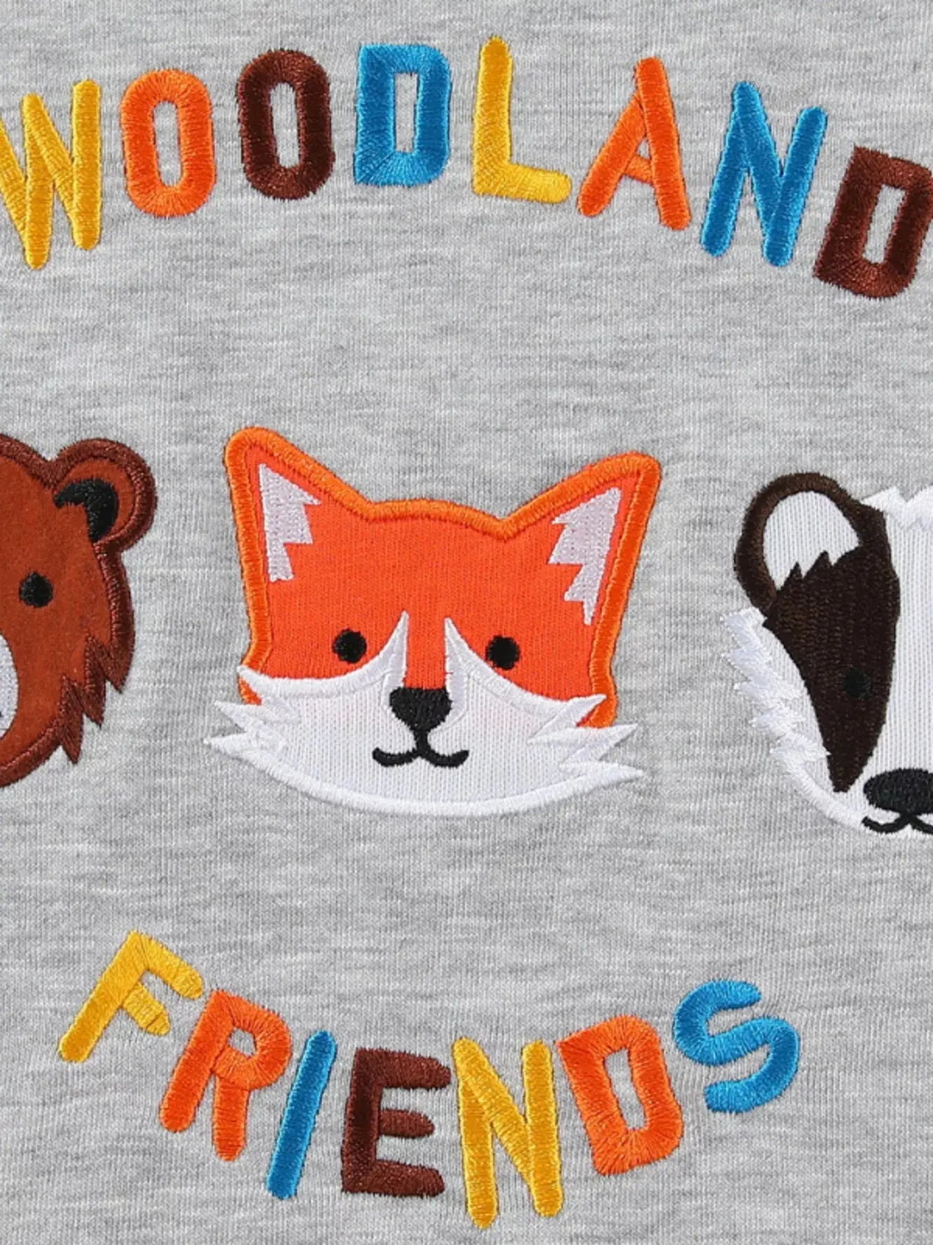 Woodland Friends Embroidered Crewneck Sweatshirt For Kids Simply Love
