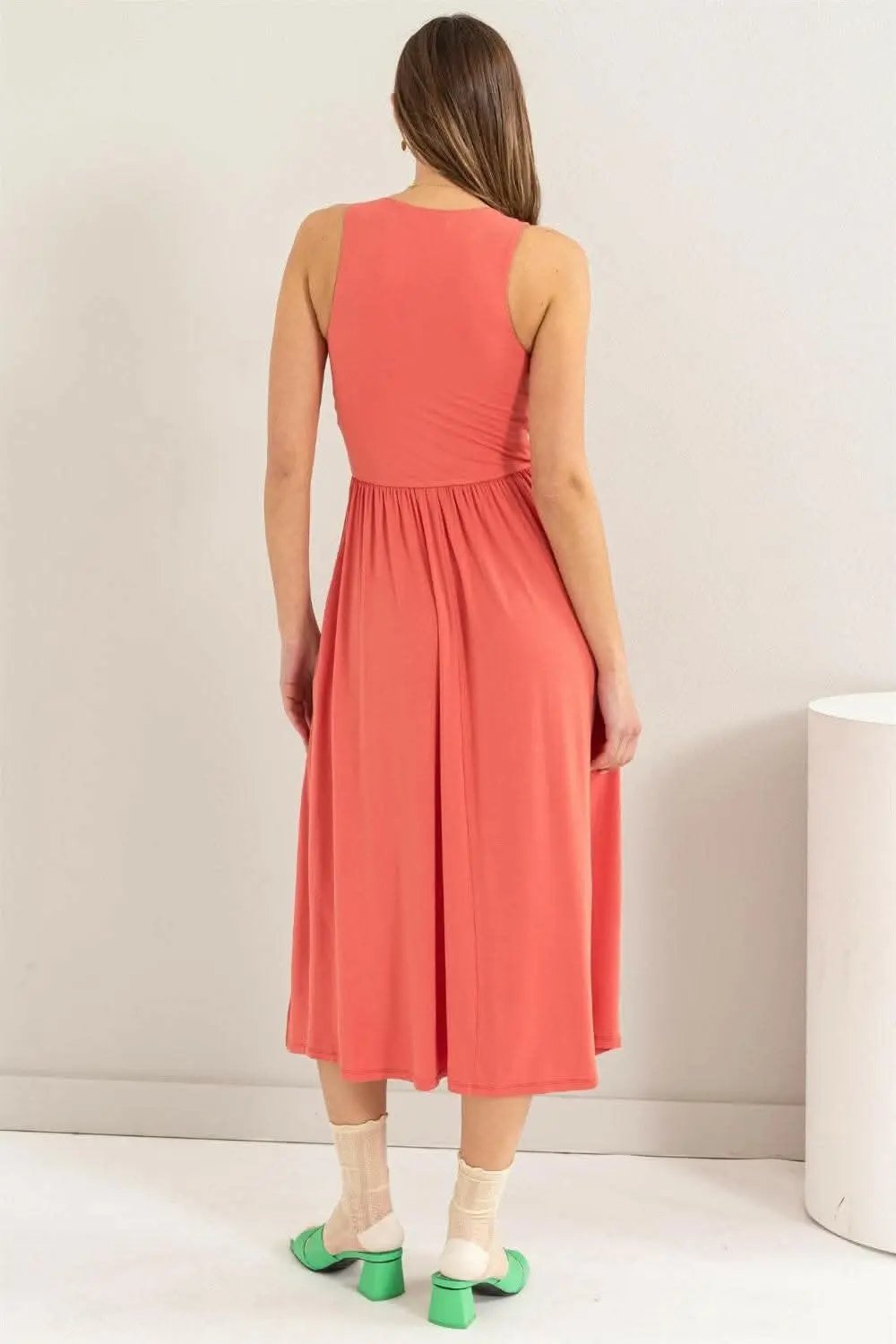 HYFVE Sleeveless Slit Midi Dress - Love Salve 