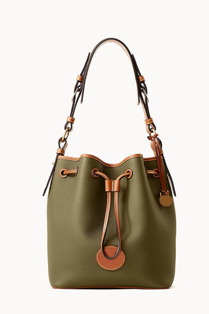 PU Drawstring Bucket Bag.