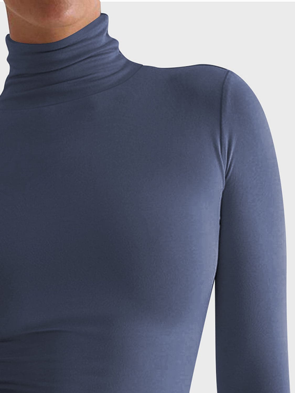 Turtleneck Long Sleeve T-Shirt.