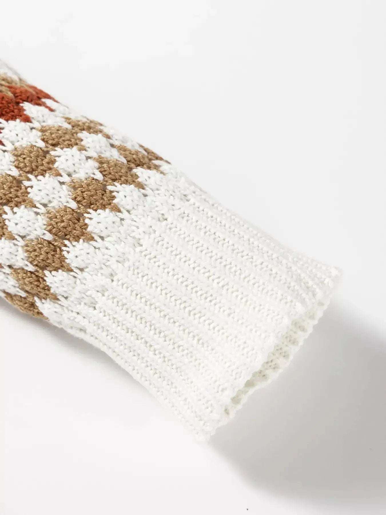 Stripe Eyelet Patterned Drop Shoulder Sweater Simply Love