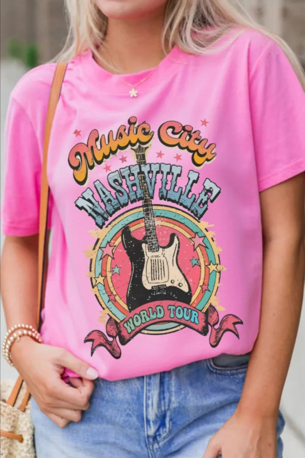 Graphic Round Neck Short Sleeve T-Shirt