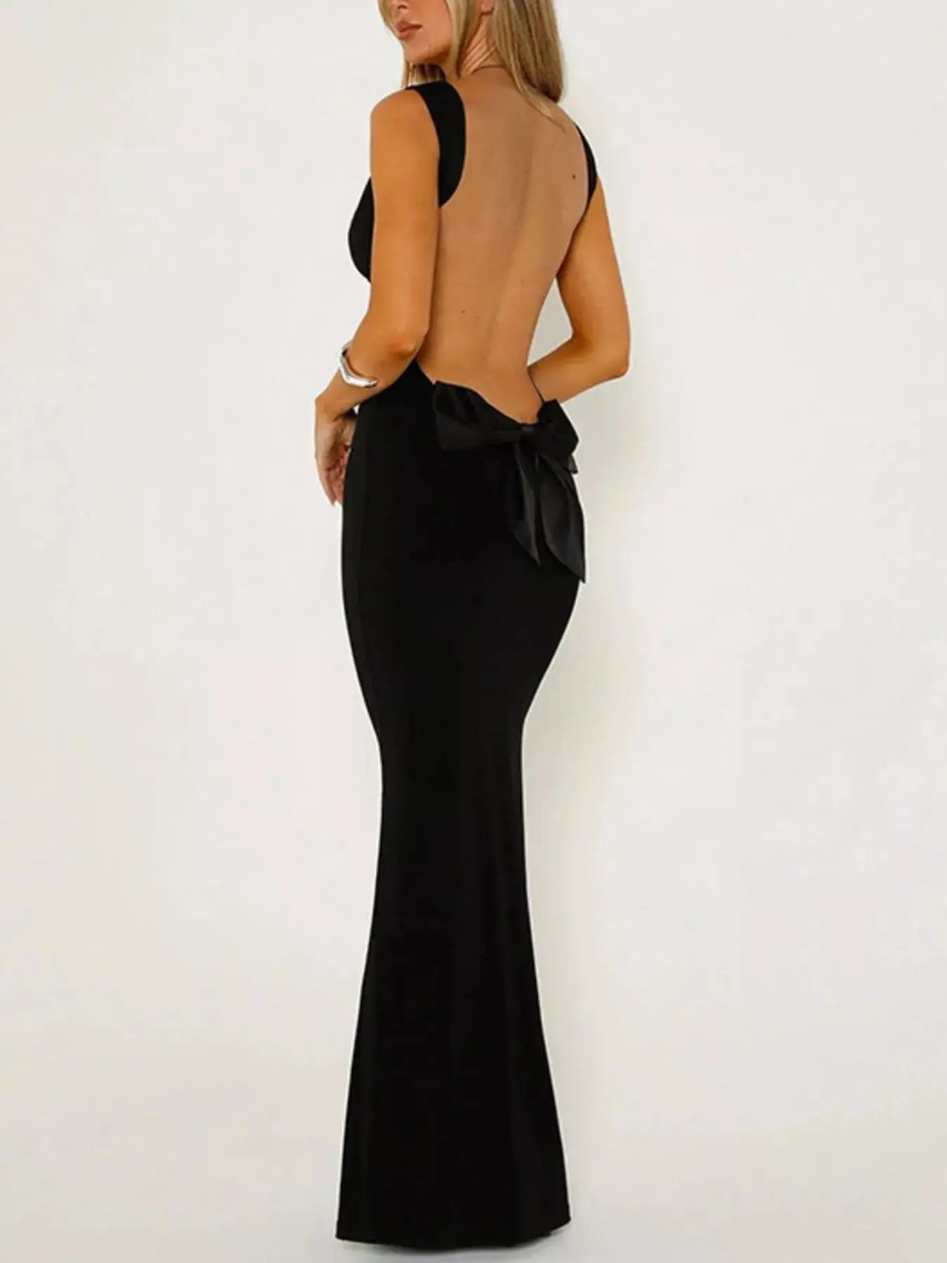 Backless Wide Strap Maxi Dress Simply Love