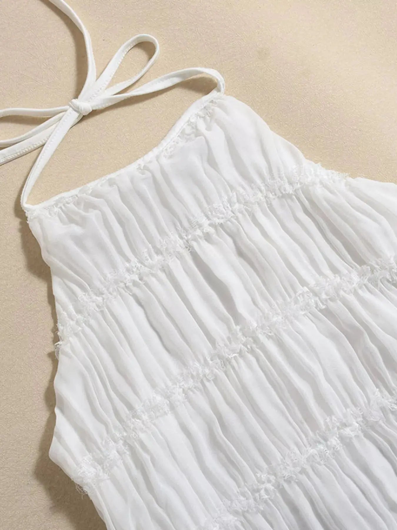 Ruched Halter Neck Maxi Dress Simply Love